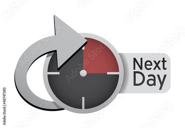 Obraz Next Day Badge