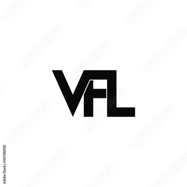Fototapeta vfl initial letter monogram logo design