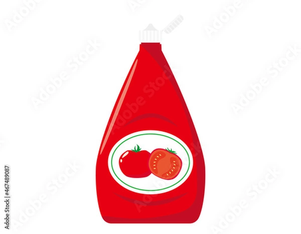 Obraz ケチャップソース　アイコン　イラスト