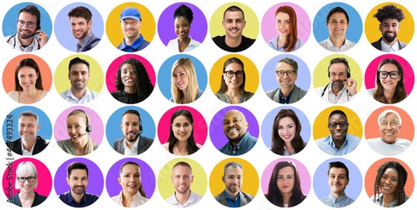 Obraz People Face Headshot Collage