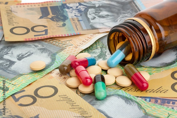 Obraz Pills and Australian dollars