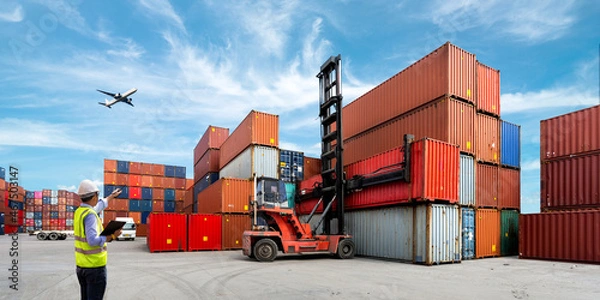 Fototapeta Logistic Export Import