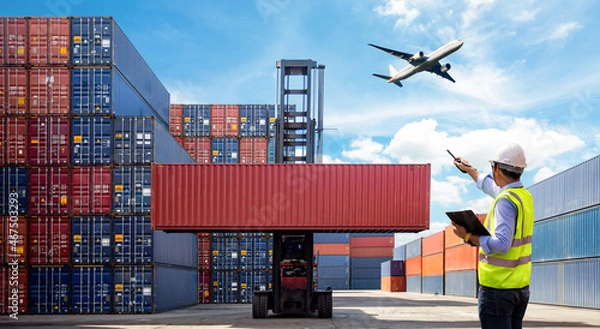 Fototapeta Logistic Export Import