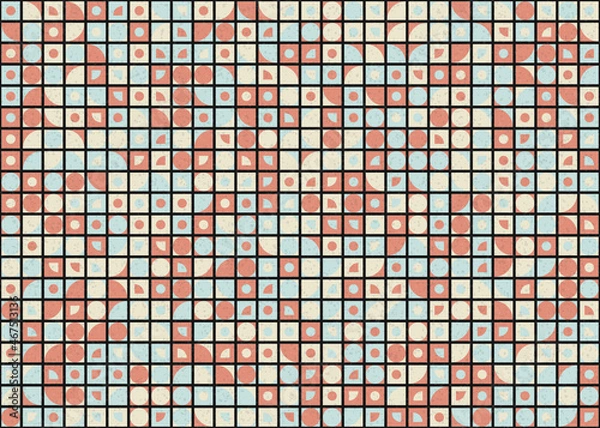 Fototapeta Abstract Geometric Pattern generative computational art illustration