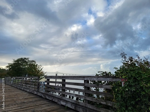 Fototapeta clouds over the city