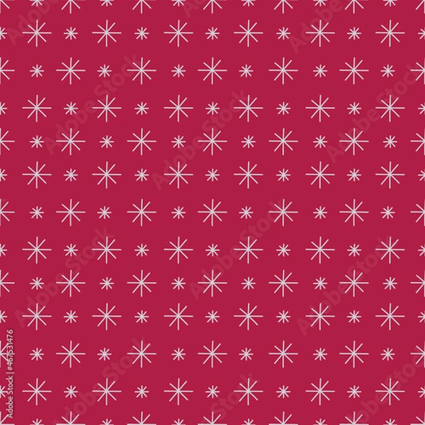 Fototapeta Christmas snowflake seamless pattern, digital paper, fabric pattern