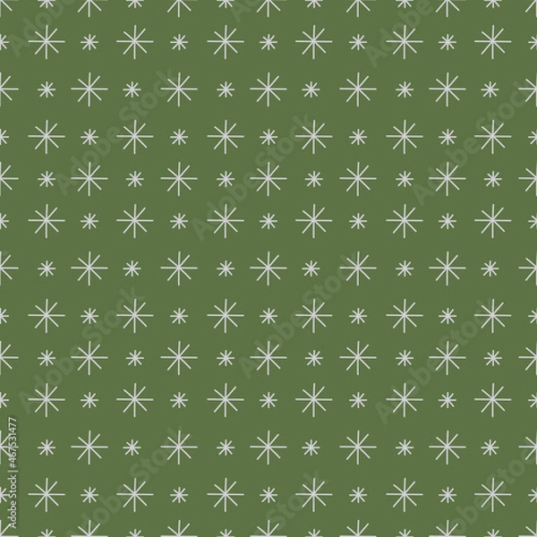 Fototapeta Christmas snowflake seamless pattern, digital paper, fabric pattern