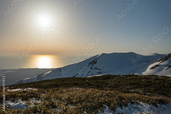 Obraz 冬の鳥海山から見た日本海