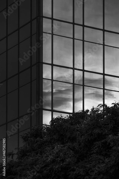 Obraz reflection in the building