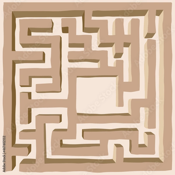 Obraz Maze Game: help find. Template for the game
