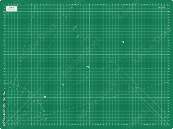 Fototapeta Vector Cutting Mat Detail Design Large Format A2 Metric 58x43cm