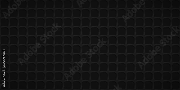 Fototapeta Abstract background with squares holes in black colors