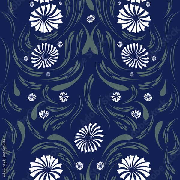 Fototapeta Folk flowers print Floral pattern Ethnic art