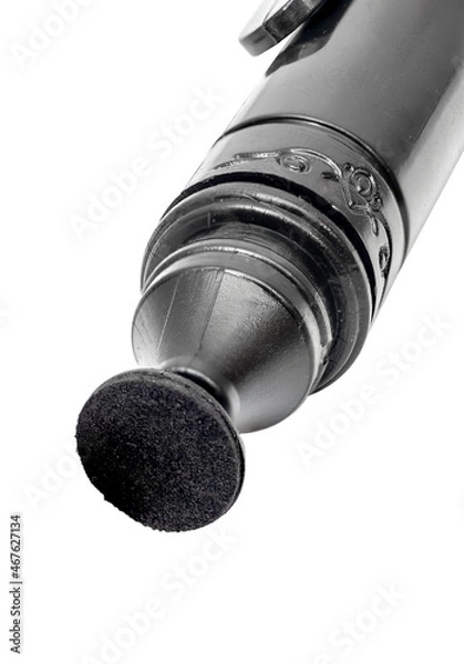 Obraz Close-up of camera lens cleaning pen isolated on white background