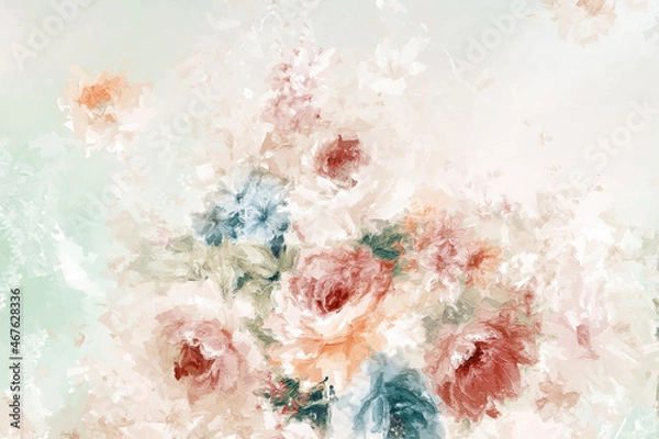 Obraz Abstract oil painting floral background