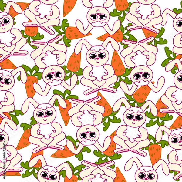 Obraz seamless pattern with rabbits