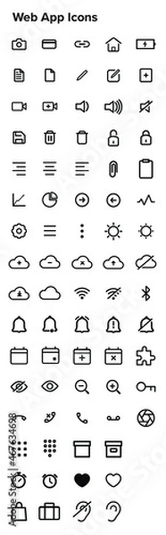 Obraz Web App Outlined Icons