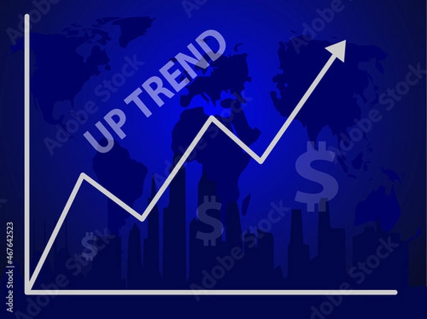 Obraz up trend with arrow background design