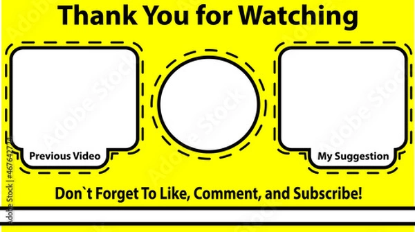 Obraz End Screen doodle art design background