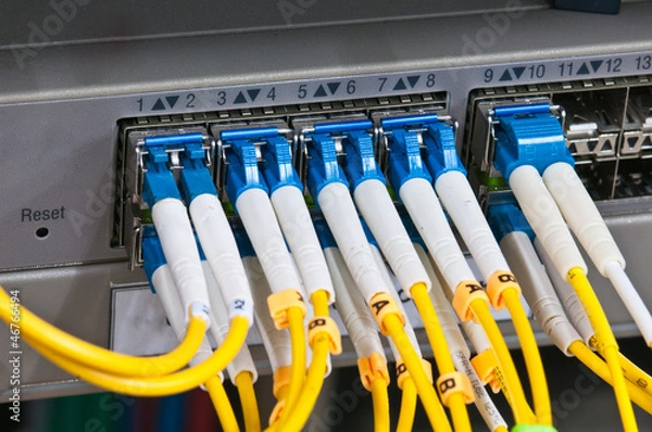 Obraz data transfer by optical fiber