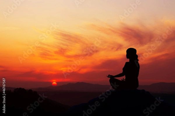 Fototapeta Sunrise Yoga