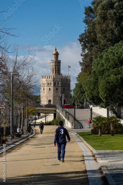 Obraz walking to torre del oro