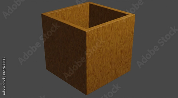 Fototapeta wooden cube on white background