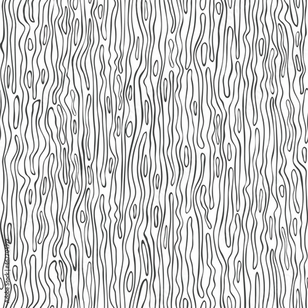 Fototapeta Seamless vector pattern with wavy line texture on white background. Simple curve stripe wallpaper design. Decorative grid mosaic fashion textile.