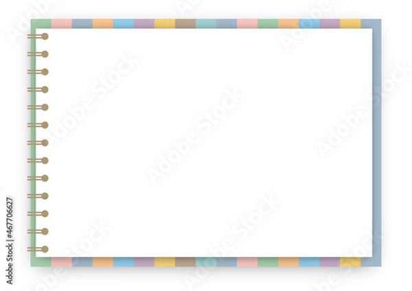 Fototapeta 白紙のリングノート