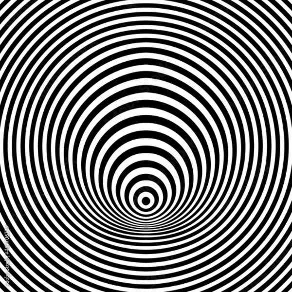 Fototapeta Psychedelic optical illusion. Hypnotic surreal abstract background. Vector illustration.