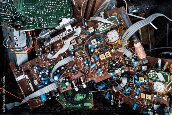 Obraz electronic circuit board with components