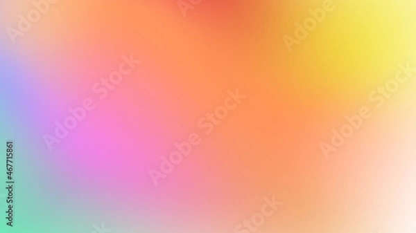Fototapeta Beautiful juicy gradient background. Color transition from turquoise to yellow. Horizontal background. Cute desktop background. Place for your text. Vector stock illustration