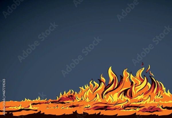 Obraz Bright fire. Vector drawing pattern