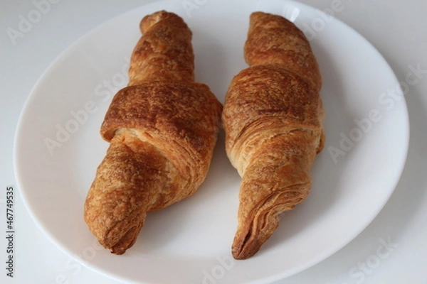 Fototapeta croissant on a plate