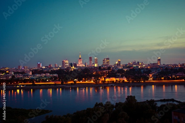 Fototapeta panorama warszawy