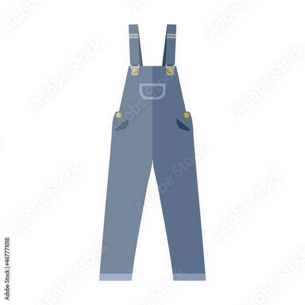 Obraz Vector Flat Design Overall. Great vector illustration