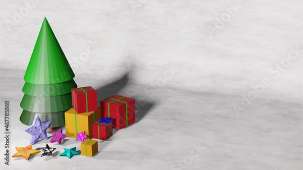 Obraz christmas tree and gifts