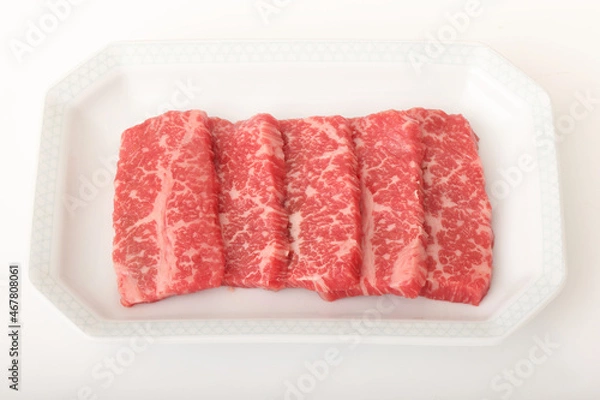 Obraz 黒毛和牛　赤身カルビ焼肉用　(仙台牛)