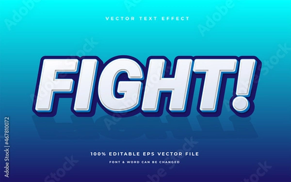Fototapeta fight modern editable text effect