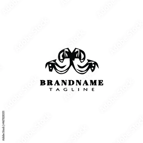 Fototapeta cigar label cartoon logo template icon design black symbol vector illustration