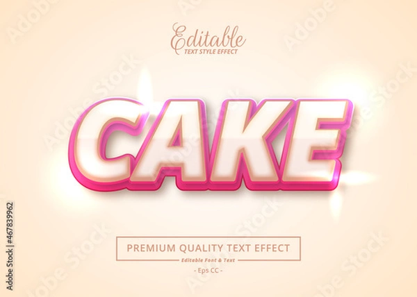 Obraz Cake Editable Text Style Effect