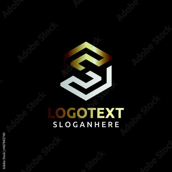 Fototapeta Sh letter logo design vector