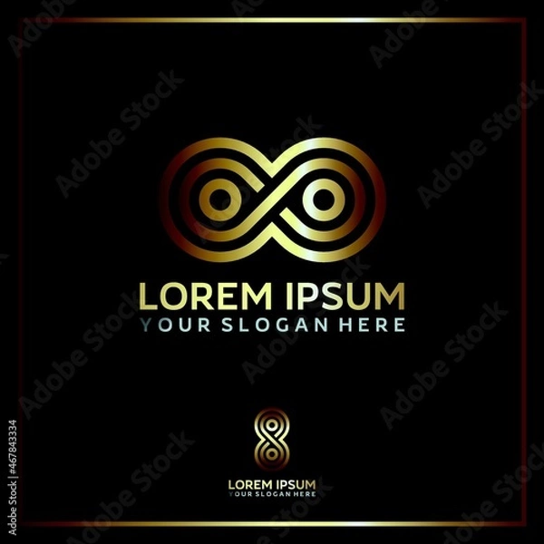 Fototapeta business infinity logo design vector