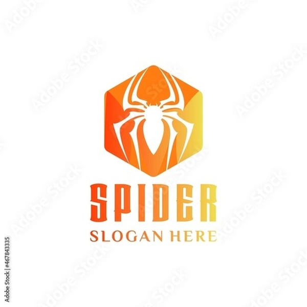 Fototapeta abstract spider logo design vector