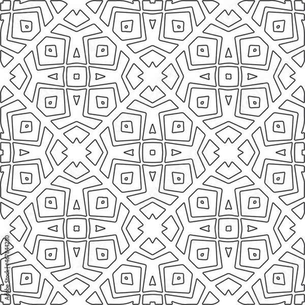 Obraz Repeating geometric tiles from striped elements.Modern geometric background with abstract shapes.Monochromatic Repeating Patterns.abstract texture.black and white striped ornament for design.