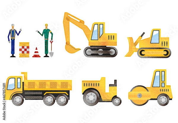 Fototapeta 工事　工事現場【細人間・シリーズ】