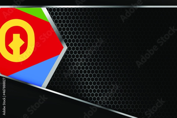 Fototapeta Eritrea flag business banner with black background