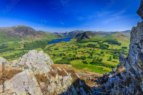 Fototapeta Low Fell overlooking Crummock Water, The Lake District, England