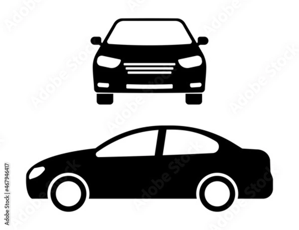 Fototapeta car icon, flat design - vector