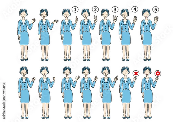 Fototapeta 成人女性のバストアップスーツ姿